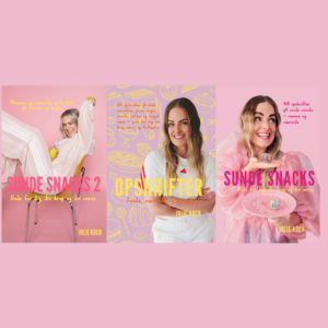 PRE-ORDER Bogpakke med 3 bøger. Sunde Snacks, sunde snacks 2 og opskrifter