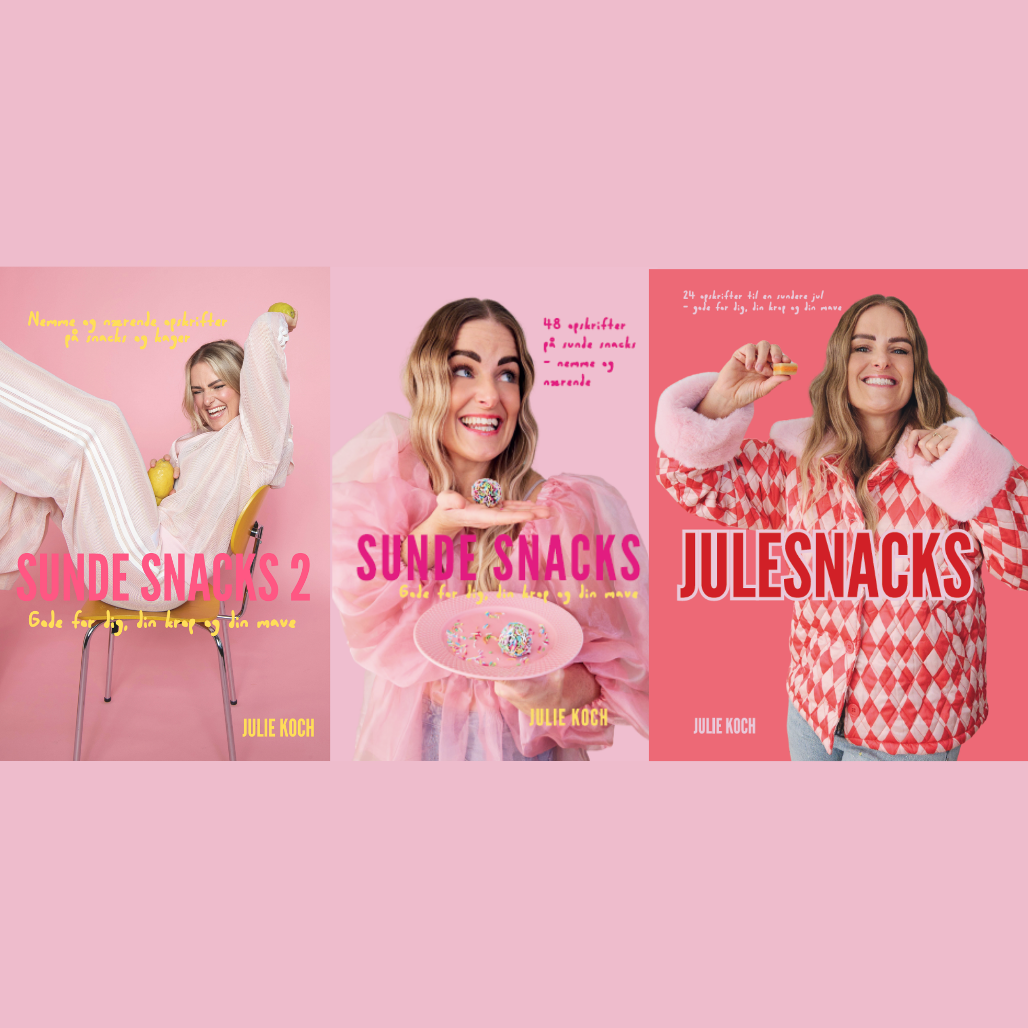 Pre-order, Bogpakke: Sunde Snacks, Sunde Snacks 2 og Julesnacks